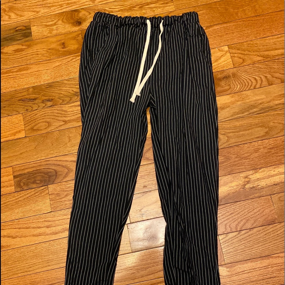 cropped stripe pants